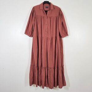 Esby Philippa Midi Dress Medium Orange